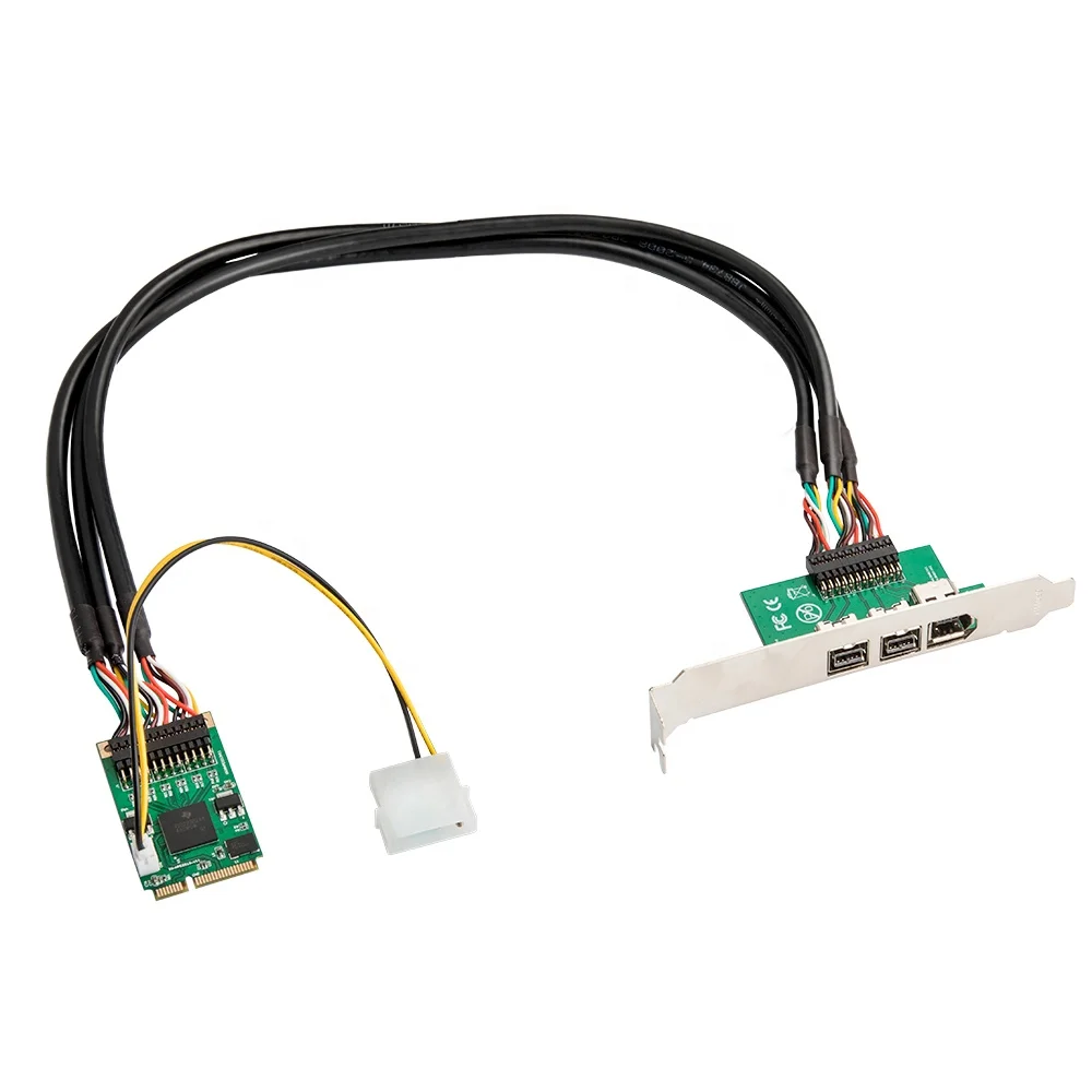 IOCREST Mini PCI Express 1 порт Firewire 1394A и 2 порта 1394B карта