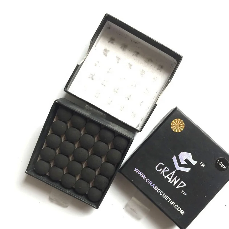 xmlivet Professional GRAND 10mm snooker cue tips in S/M/H black color pool cue tip billiard accessories wholesale