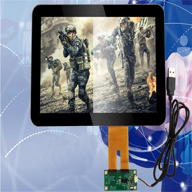 Usb IIC interface multi touch pcap10.1 inch capacitive 3M compatible touch glass with EETI controller