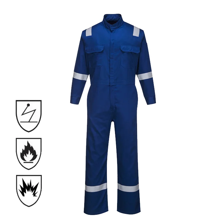 Factory Supply Inherent Anti Flame Nomex Summer Oil Gas Anti Static Electrician Coverall