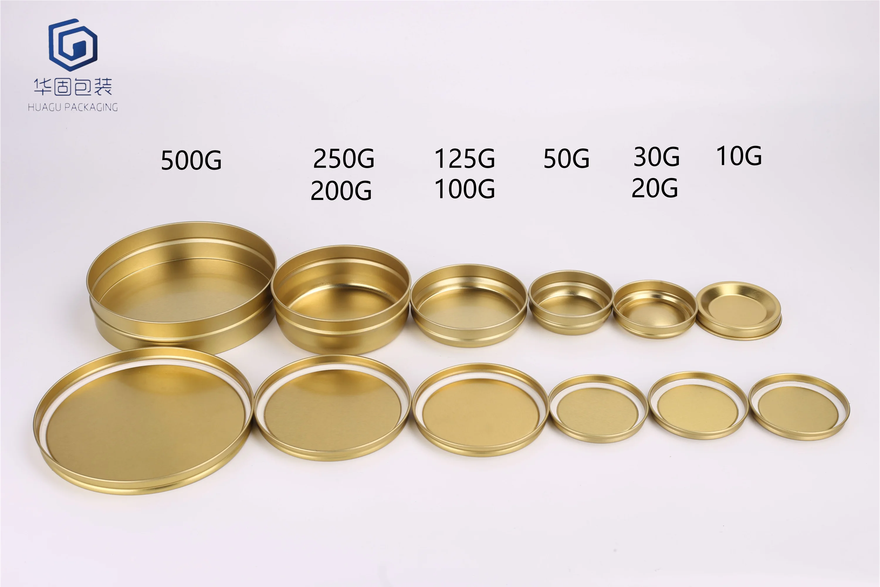 Gold 10g20g30g50g100g125g250g500g food-grade coating Caviar Tin Box for caviar farms Restaurants Distributors Importers