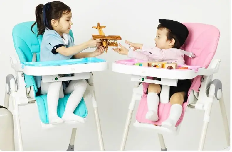 Manufacturers provide pu/knitting pp chairs baby feeding dinner high chair