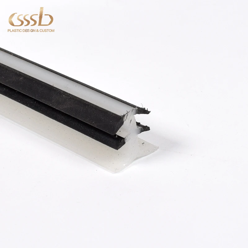 PP  hard and soft extrusion insert strip for the slot of panel  factory custom sizes