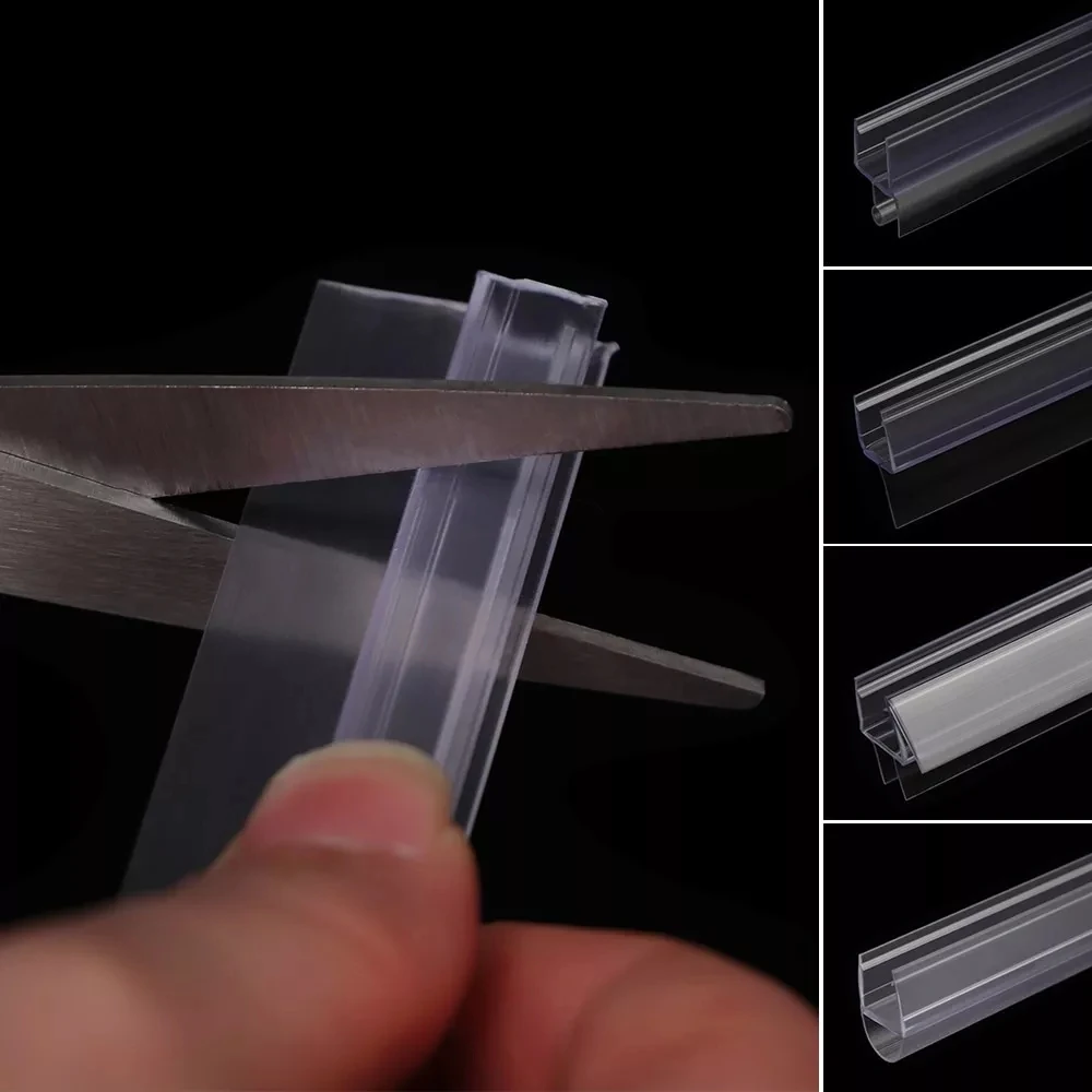 JYD H/F/A glass door bottom weatherstripping transparent water proof silicone shower door seal strip