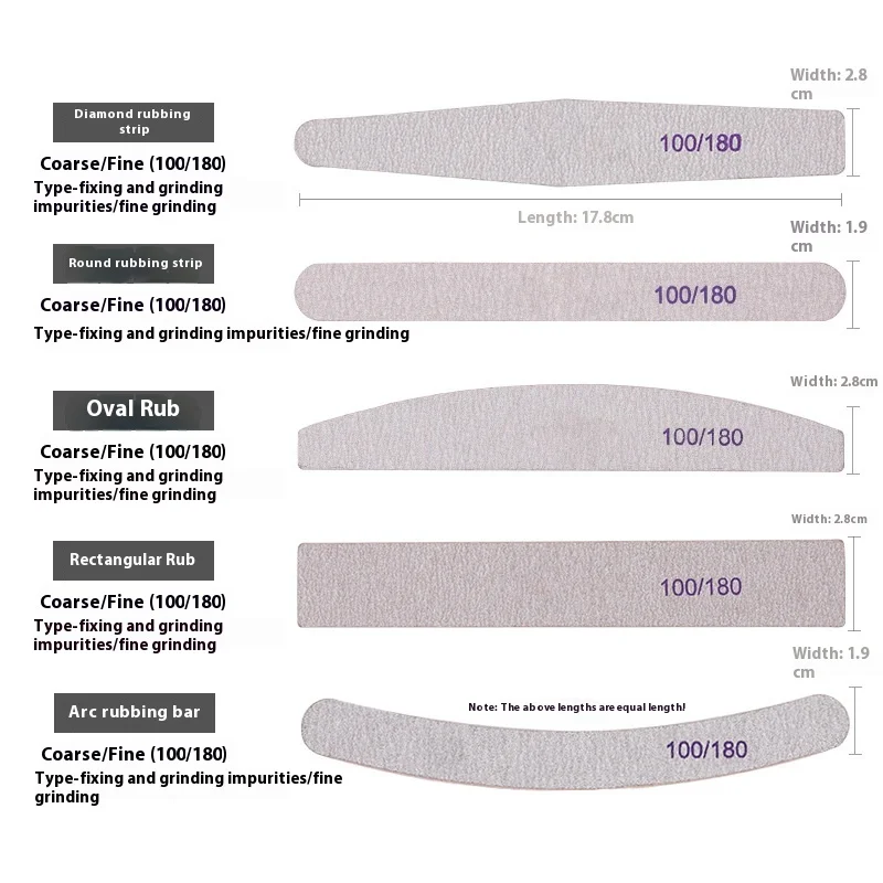 Wholesale DIY Nail File Grinding Strip Tool Cross-Border Manicure Tool Nail Rubbing Polishing Strip Made Plastic Emery Sponge