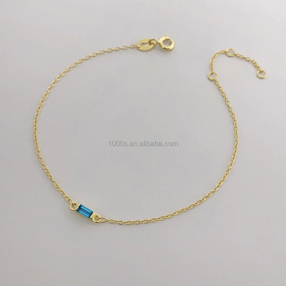 Factory 925 Sterling Silver with Zodiac Stone DIY Bracelets with Gemstone Jewelry for Women Gift