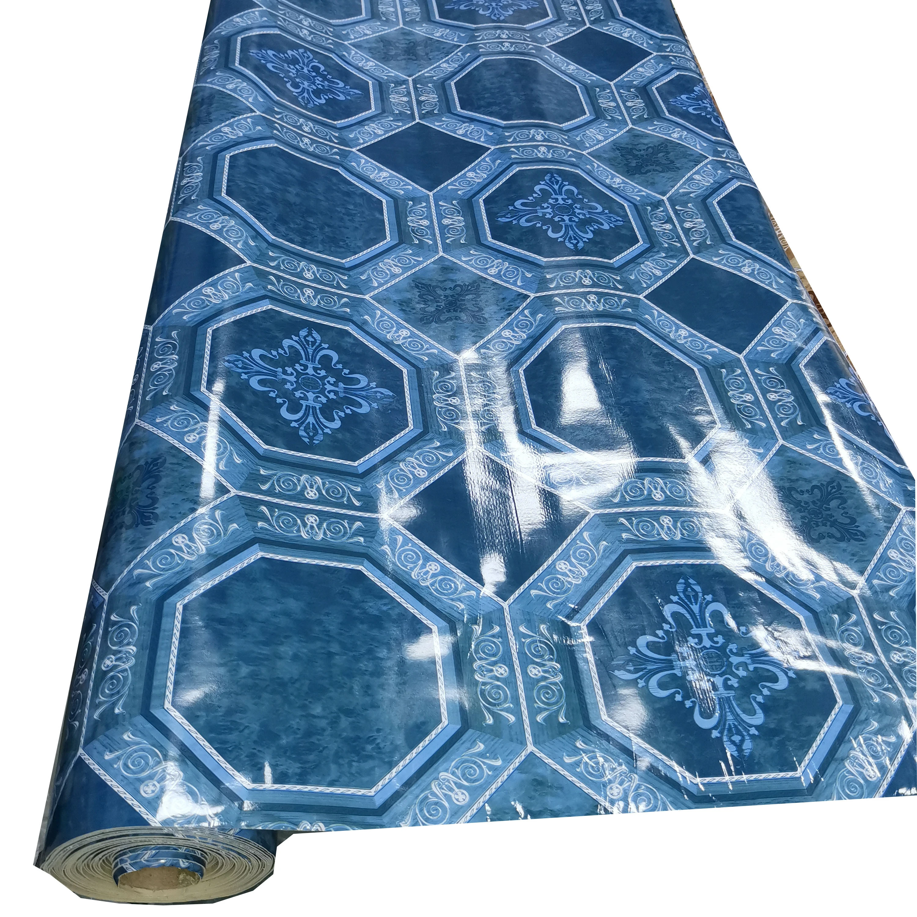 plastic flooring PVC sheeting look like Wood plastic carpet by roll