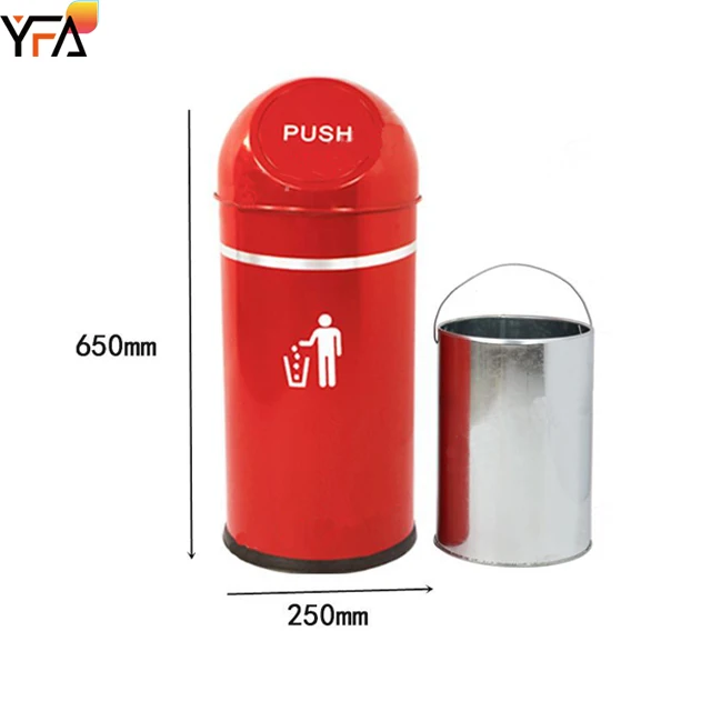Stainless steel trash can  Swing Top Garbage Large Capacity  for Indoor, Outdoor  Bank or Commercial Use Green red gold