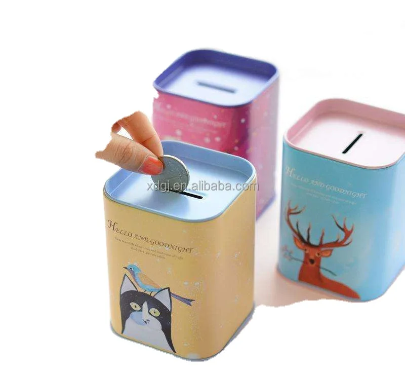 Metal Money saving Box /Money tin can making machine made by Jiujiang XingDa Can Machinery Co., Ltd.