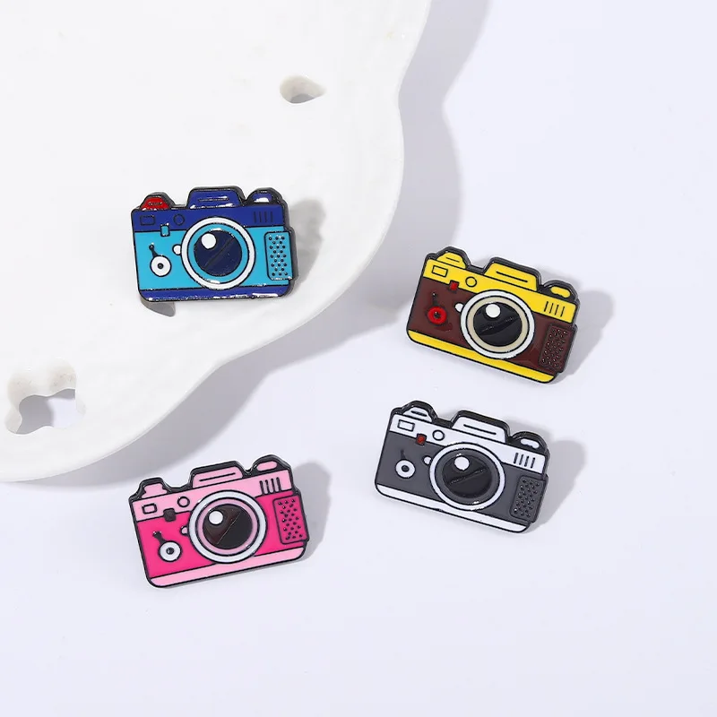 Multi Camera Designs Badges Alloy Enamel Label Pins Fashion Photograph Shoot Enamel Pin Cool Hat Clothes Brooch Accessories
