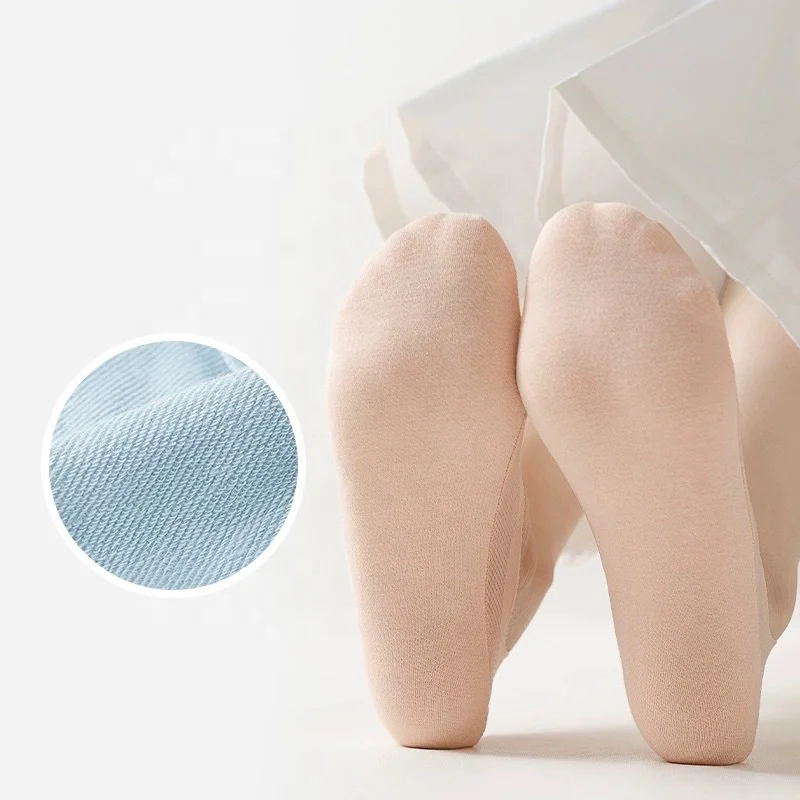 Wholesale Summer Breathable Thin Boat Invisible Socks Cotton Non Slip No Show Socks For Women