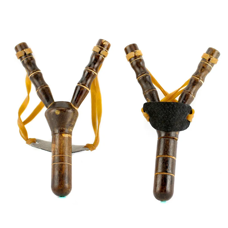 HOYE CRAFTS Custom Outdoor Slingshot Bamboo Section Slingshot Bamboo Slingshot