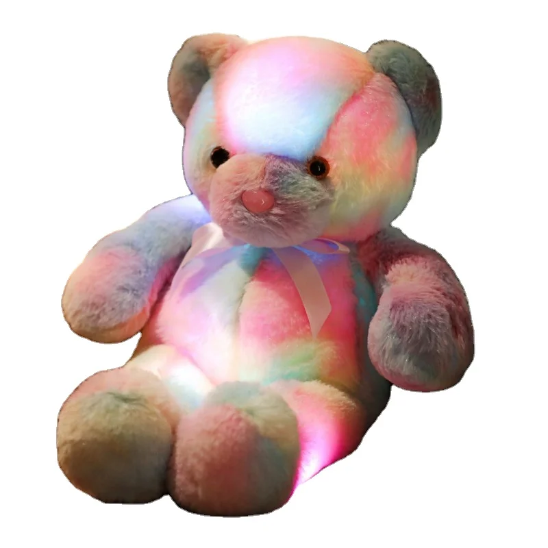 LED Bear Plush Toys Cute Pillow Toy Led Light Glow in Dark Plush Pillow Doll kids Toys for Children