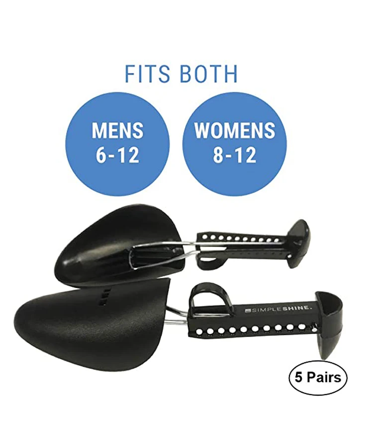 Factory wholesale black shoe last used to support shoes can be customized with logos in stock plastic shoe tree