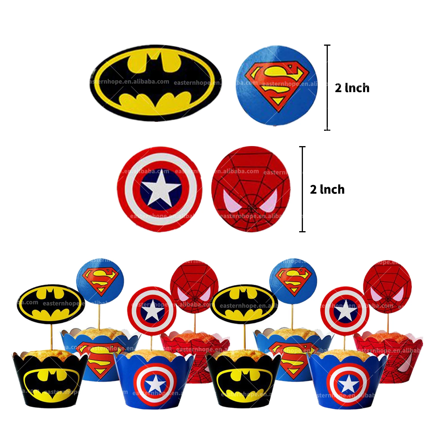 Original Design One Pack Superhero Party Decoration, Includes Banner Balloons Cake Toppers Aven-gers Birthday Party Supplies