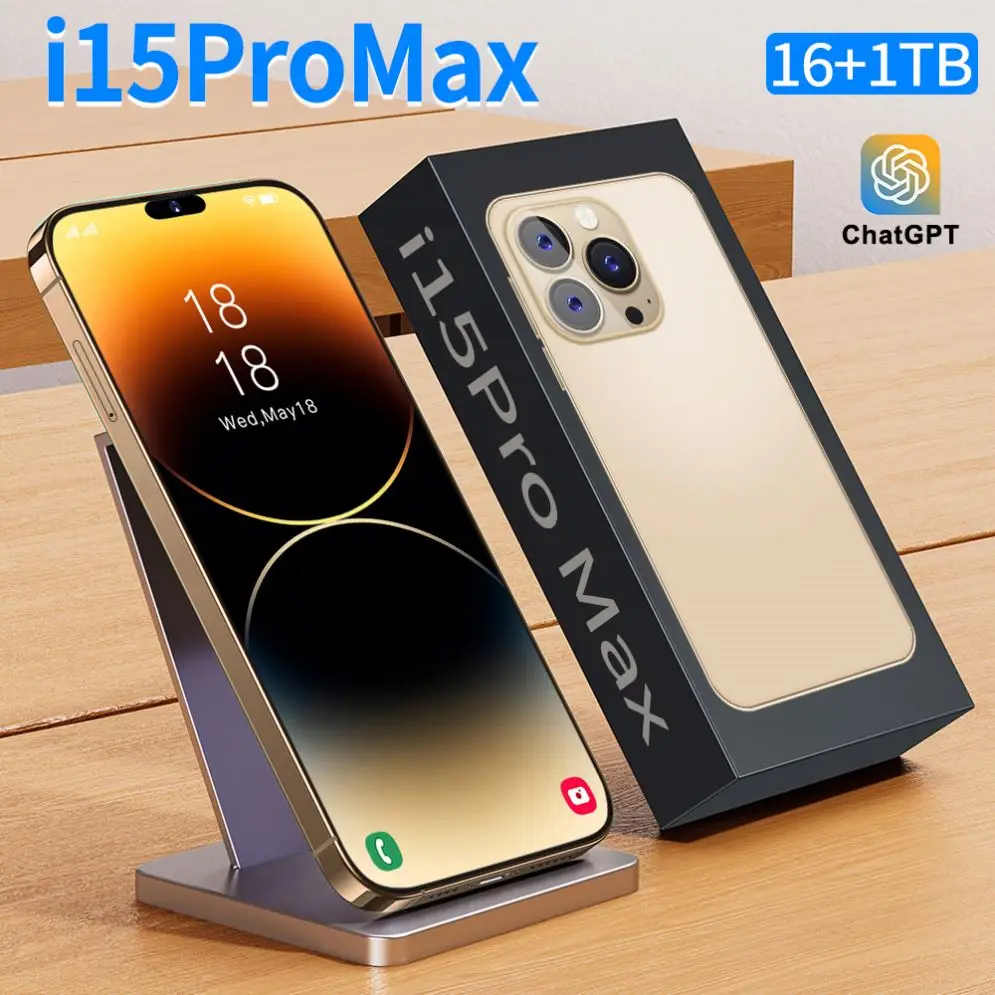 Fast Charging I15 Pro Max 6.7inch New Goophone Wholesale Smart Phone Fingerprint Face Id I 15 Pro Max