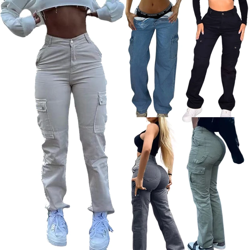 Butterfly Pants Women Cargo Pants With Side Pockets Streetwear Sweat Jogger Trouser Outdoor Sports Flare Stacked Cargo Pants