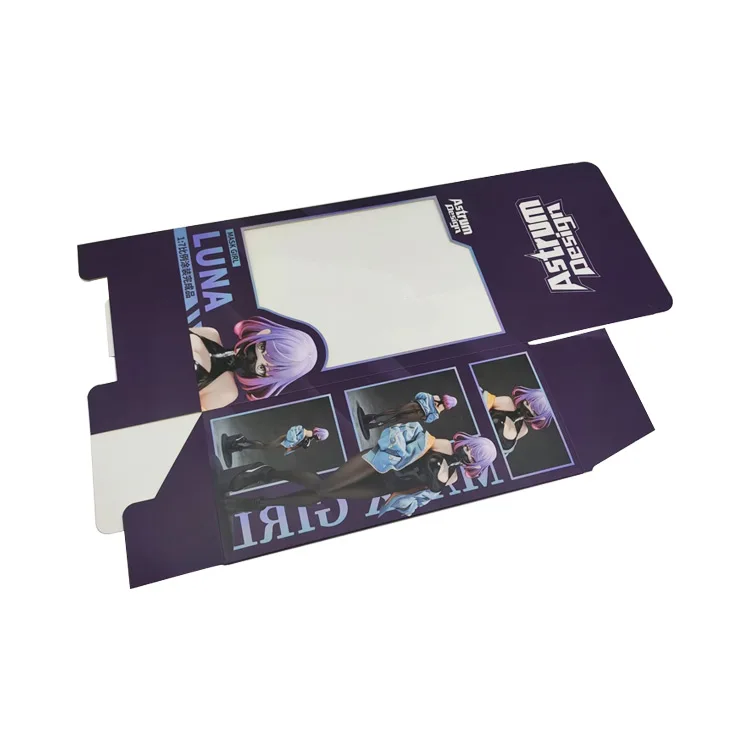 Free Custom Logo Vendor Anime Figure Paper Box Packaging Garage Kit Paper Box With Pvc Window