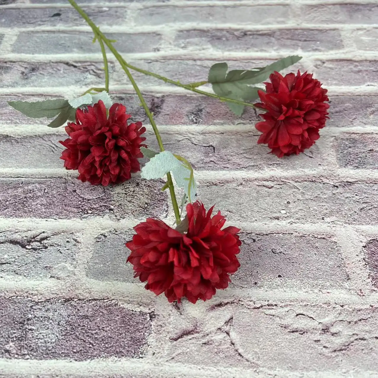 Simulated flower 3-head chrysanthemum onion balls bouquet chamomile living room hotel restaurant decorations