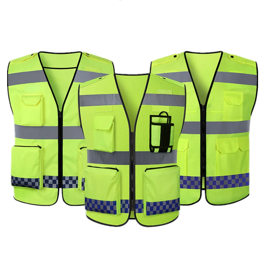 Traffic High Quality Reflective Safety Vest With Custom Logo