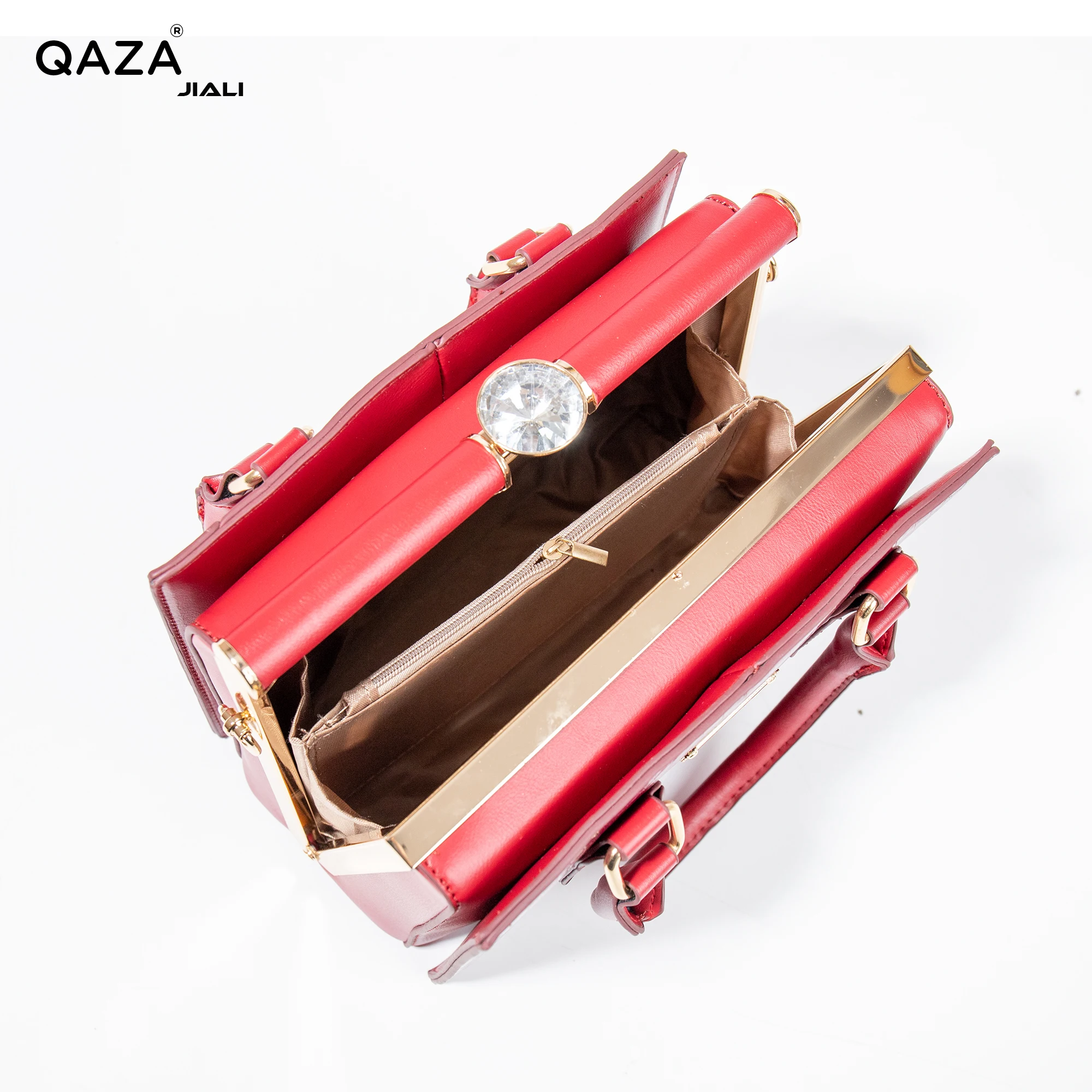 QAZA high quality Wholesale customize Tote bag luxury handbags for women ladies hand bags pu leather