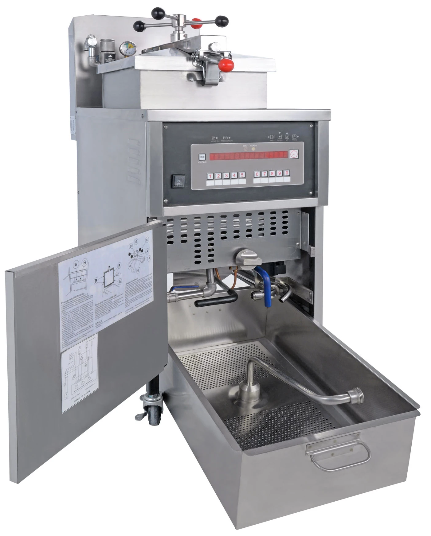 MDXZ-22 курица столешница масло 22l давления фритюрницы жареной курицы Автоматическая куриная ножка фритюрница