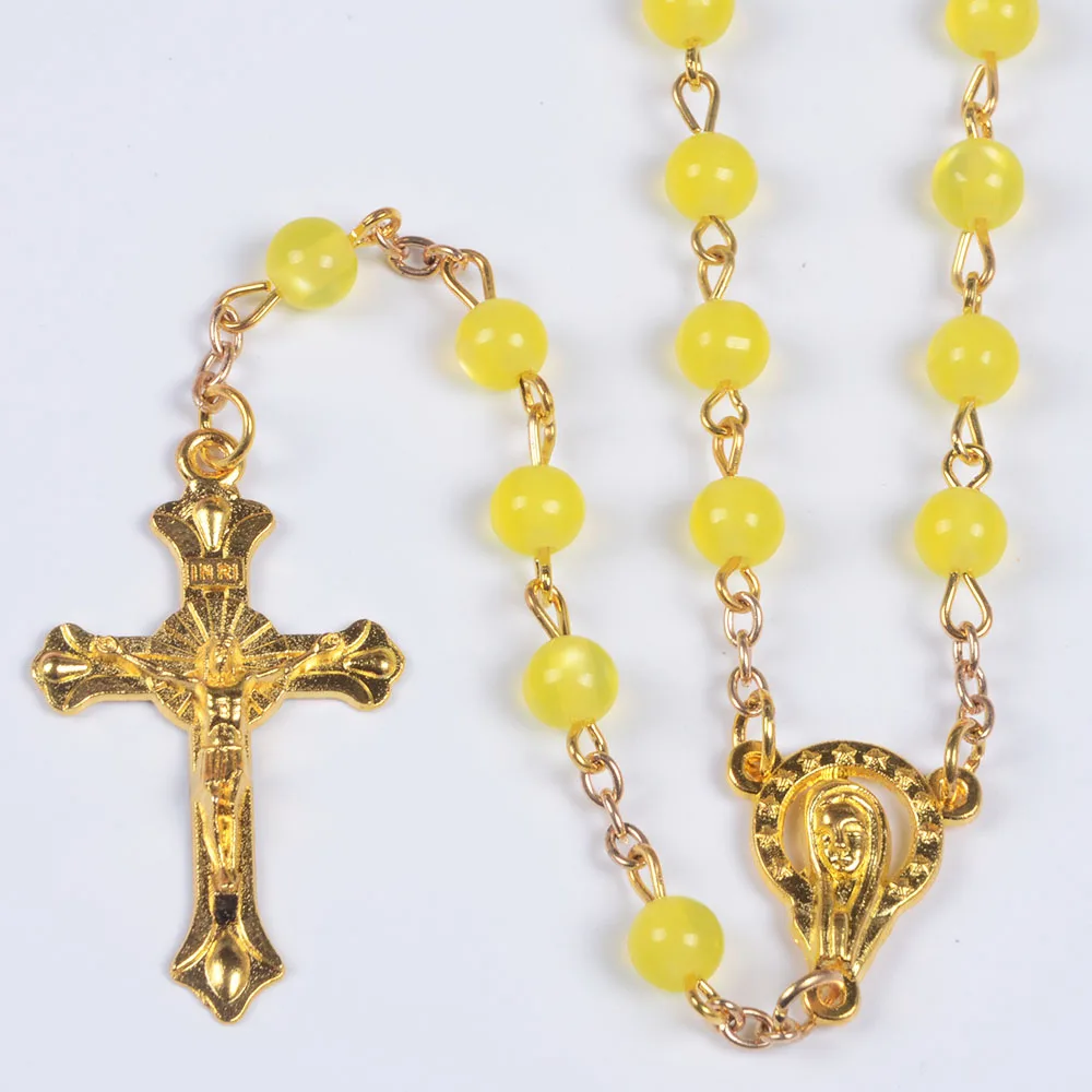 High Quality Cheap Beaded Necklace Religious Rosarios Catolicos YIWU Plastic Rosary
