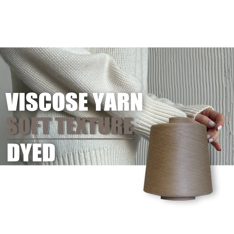 100 Viscose 30s Rayon Yarn 28s/1 Viscose Knitting Yarn Made Fabric and Knitting tape Clothes