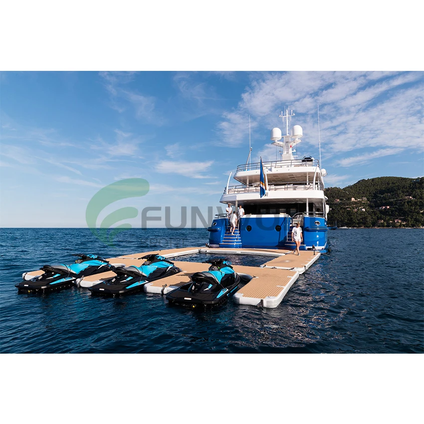 Drop stitch Inflatable Floating Dock Platform Inflatable Floating Dock Swim Deck Platform