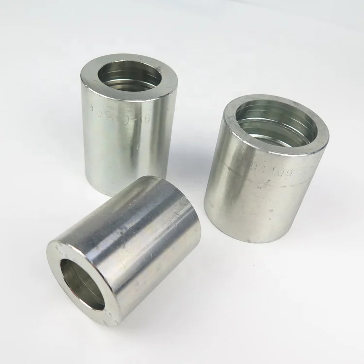 01100 Carbon Steel Skving Series Excavaator Ferrule For R1 1SN Hydraulic Hose