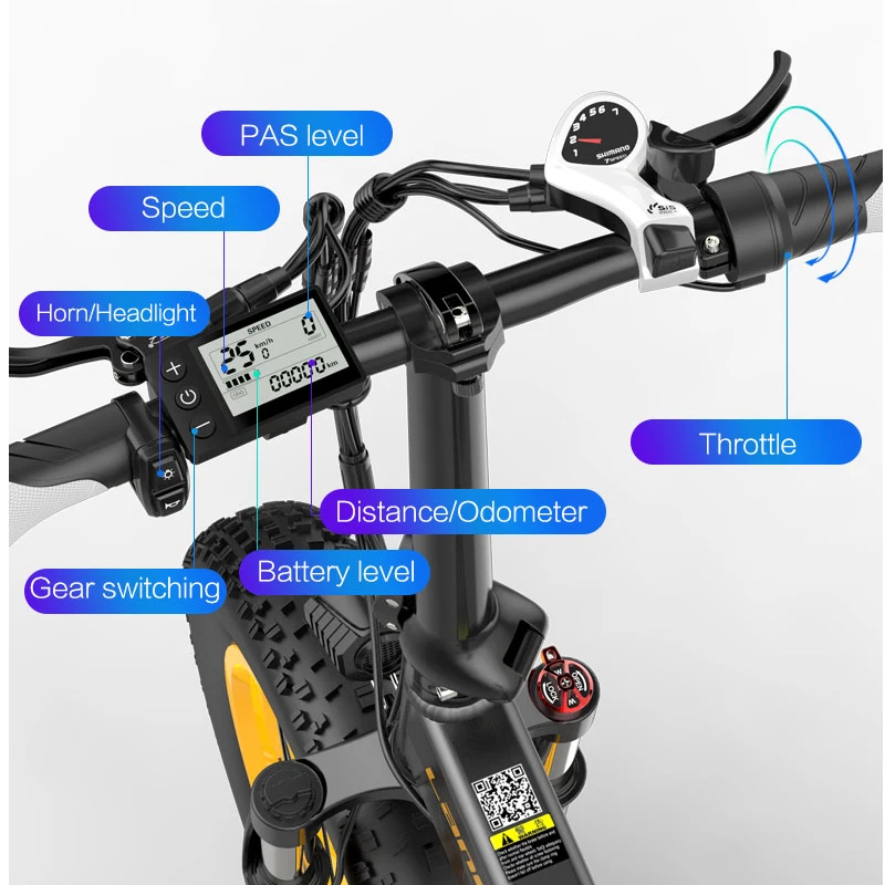 LANKELEISI X3000PLUS 1000w 20 inch fat tire electric folding bike 48v14.5ah lithium battery  snow bike