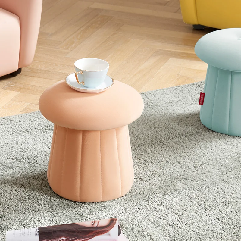 Living room household small creative flannelette lovely mushroom cartoon non-slip children stool