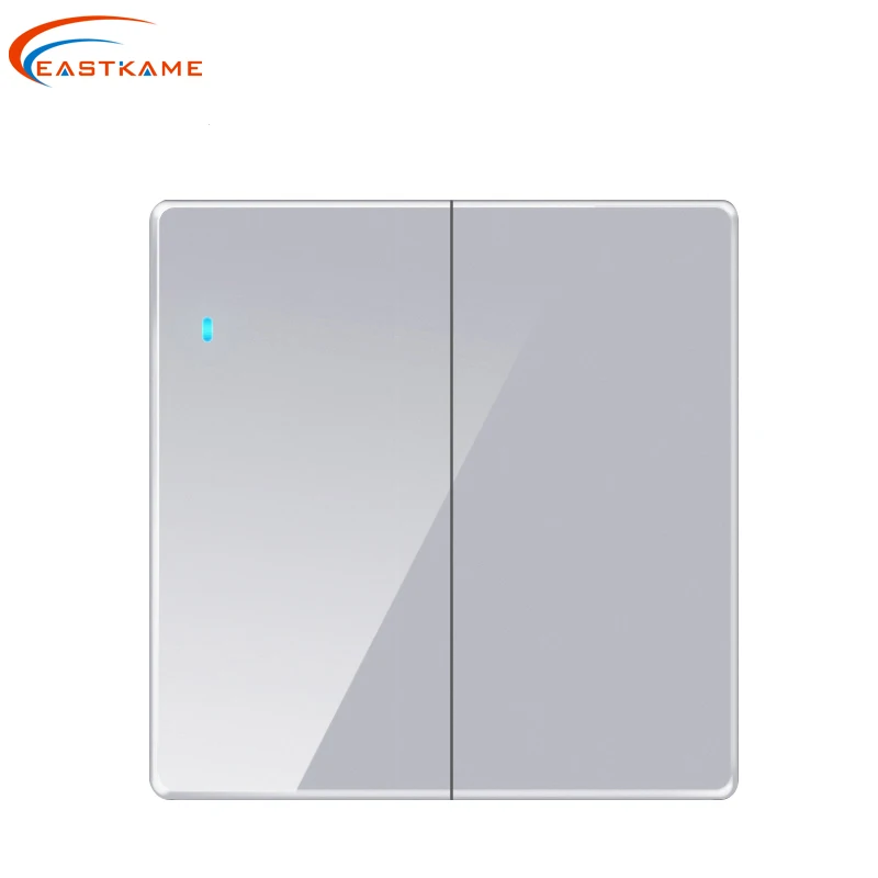 2 gang1 way/ 2 way wall switch Outstanding Quality Tempered Glass Panel wall switch smart wall tact push switch