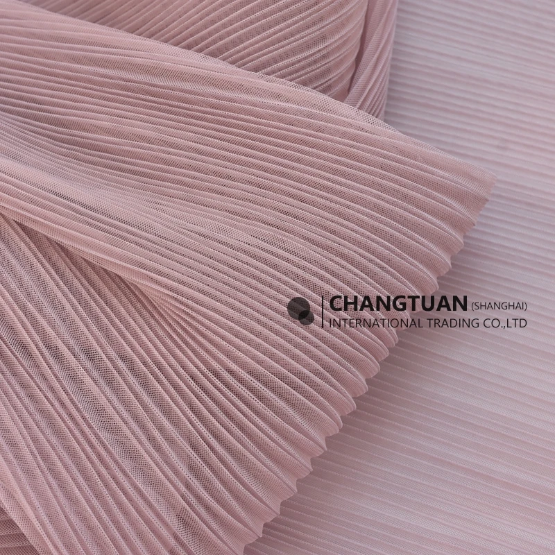 Custom Ruffle Tulle Fabric Pleated mesh Tulle Fabrics For Dresses Women Clothes