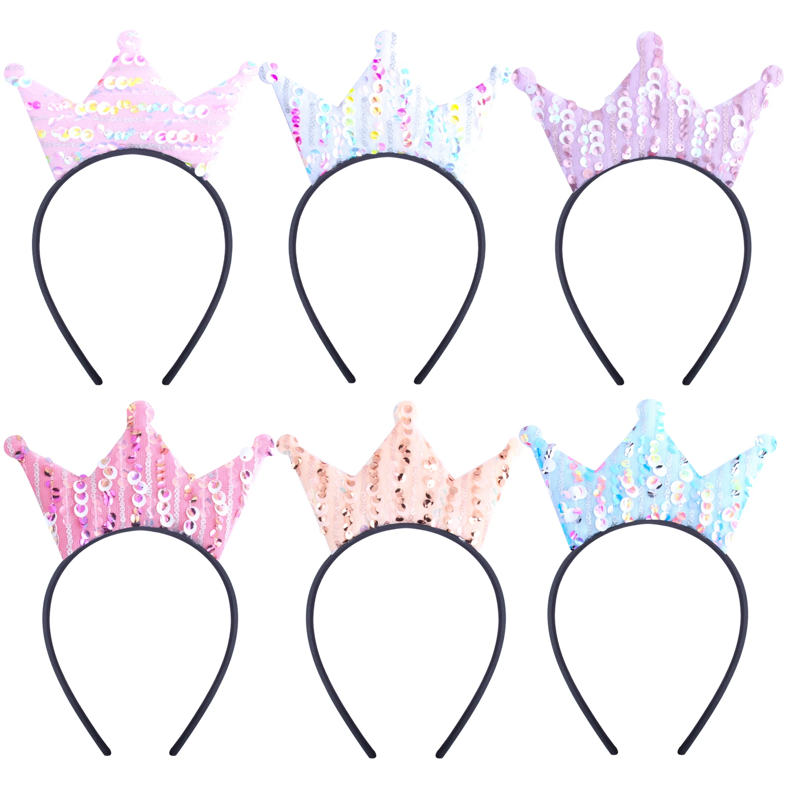Candygirl Party Princess Sequins Headband Crown Band Wholesale Accessories For Women Girls As Gift Set