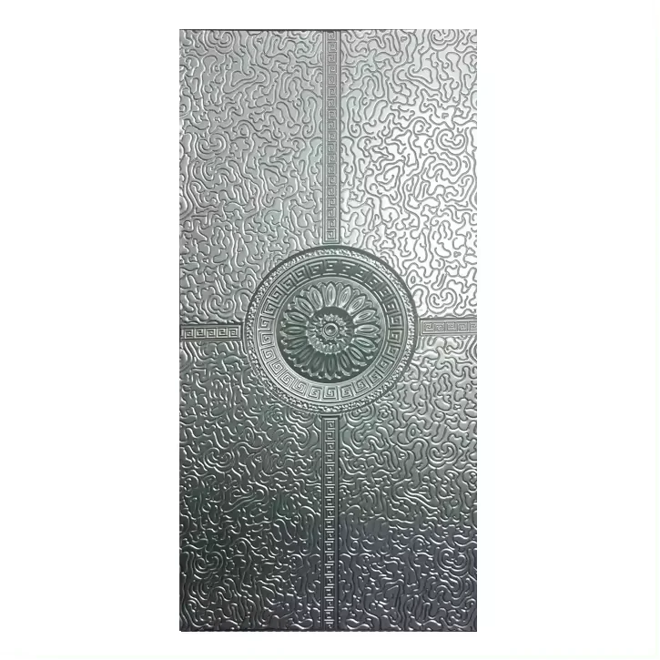 Good Quality Latest Modern Design Security Steel Door Skin Pressed Panel Cast Aluminum Door Skin