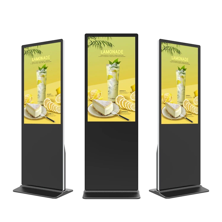 HD Android lcd display touchscreen kiosk indoor 43 49 55 inch floor stand android digital signage