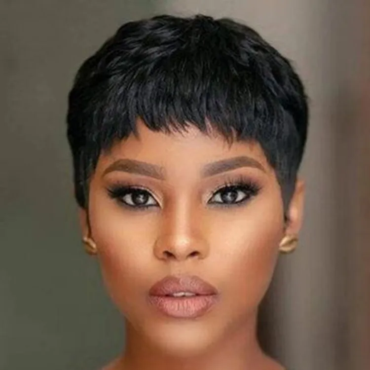 Transparent Hd Full 12A Front Virgin Braids Straight Bob Toupee Pixie Cut Blend Wholesale Vendors Human Wig Hair Frontal Wigs