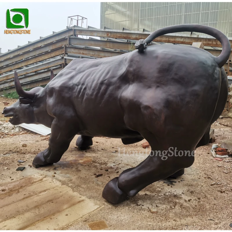 Уличная декоративная большая Литая Бронзовая настенная уличная зарядная Скульптура Быка