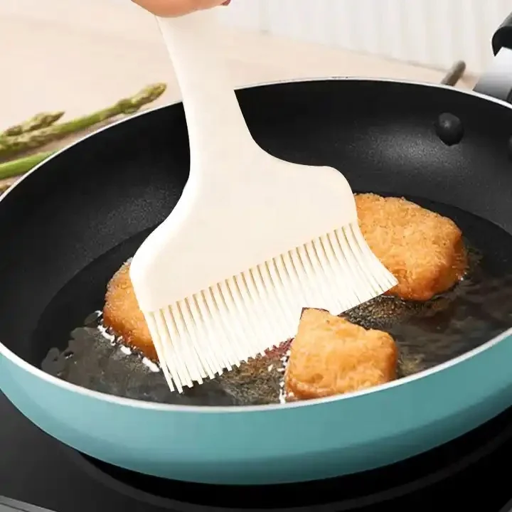 Large Food Grade Silicone Basting Pastry Brush Silicone Cooking Oil Brush Baking Pastry Bbq Oil Basting Brush for BBQ