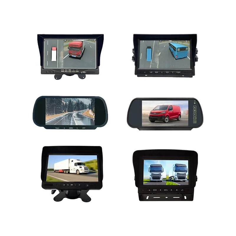 JEEBUS AHD waterproof split screen7 inch 9 inch 10.1 inch car monitor display for bus truck