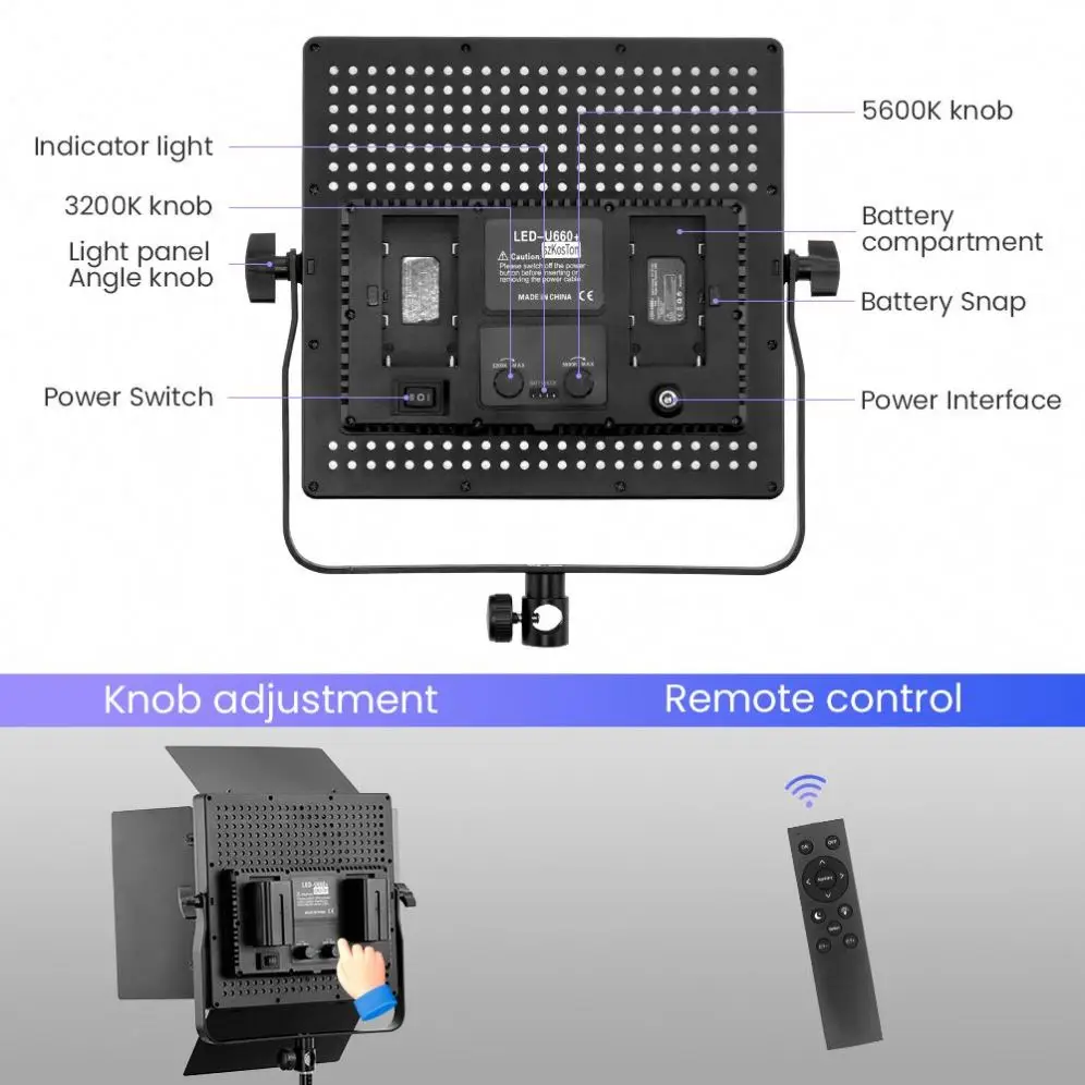 Professional Photo Studio Video Film Photographic Lighting Bi Color LED Panel Light for YouTube Studio Video Shooting