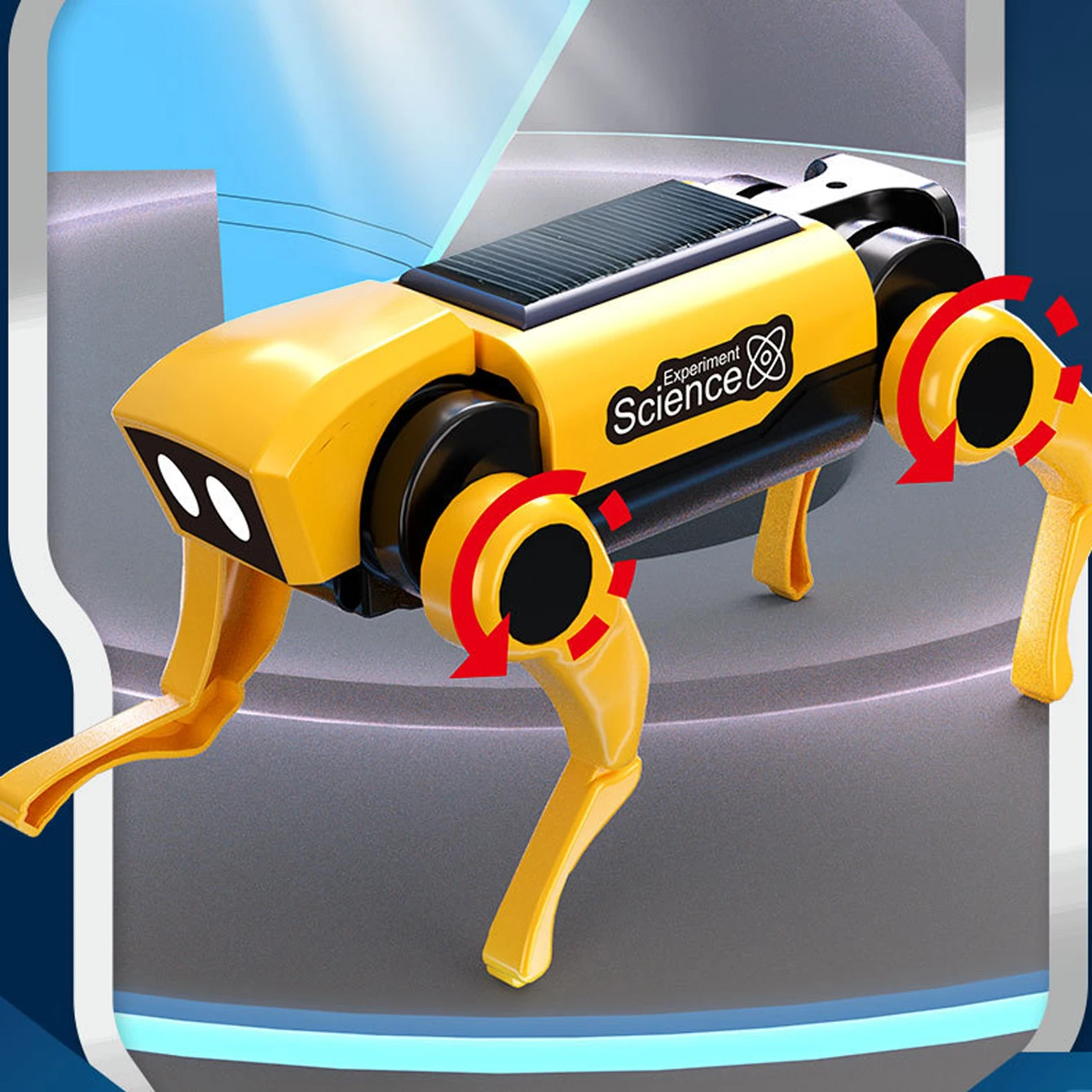 Kouyikou лидер продаж игрушка «Diy» умный робот на солнечной батарее собака научная техника Электрический развивающий стебель игрушка-головоломка «DIY»