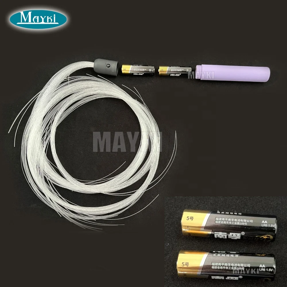 360 swivel fiber optic led light space whip fire wand pixel rave fiber  optic whips for festival gift dance