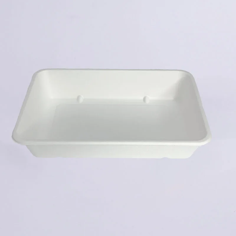 500 ml sugarcane bagasse disposable take away food container mictowave paper tray