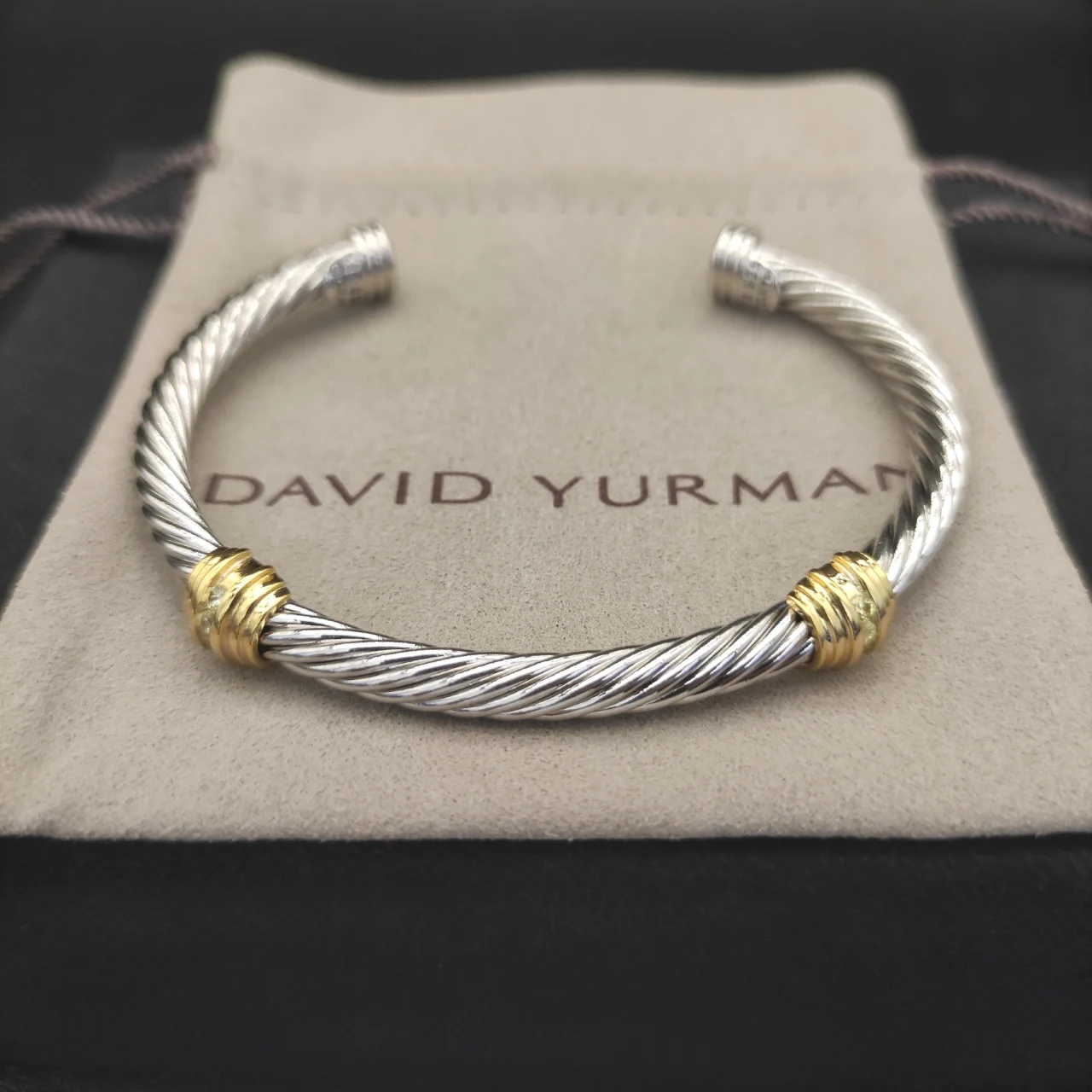 David Yarmans 925 silver factory direct sales ins four-color single and double inlaid zircon open bracelet to give to girlfriend