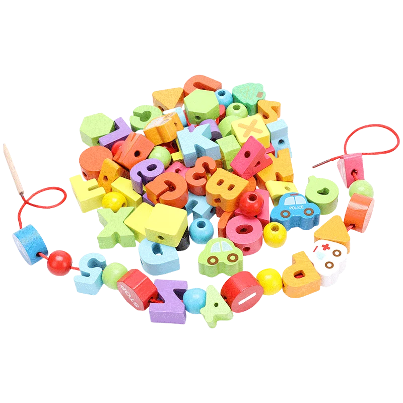 100 шт. Магнитные деревянные игрушки-Монтессори