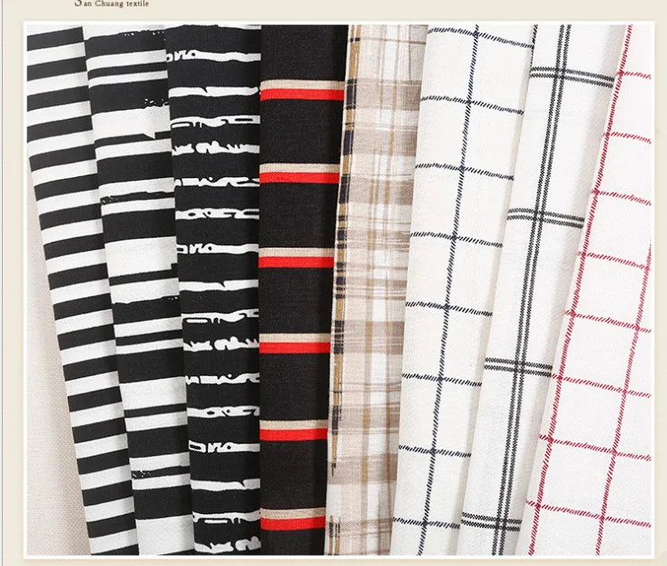 10s many desgin digital Printing organic linen viscose fabric for women dress