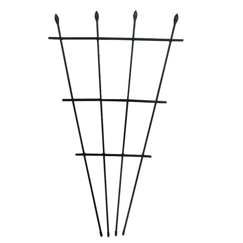 High Quality Metal Plastic Plant Pot Yard Lattice Fan Shaped Trellis for pots