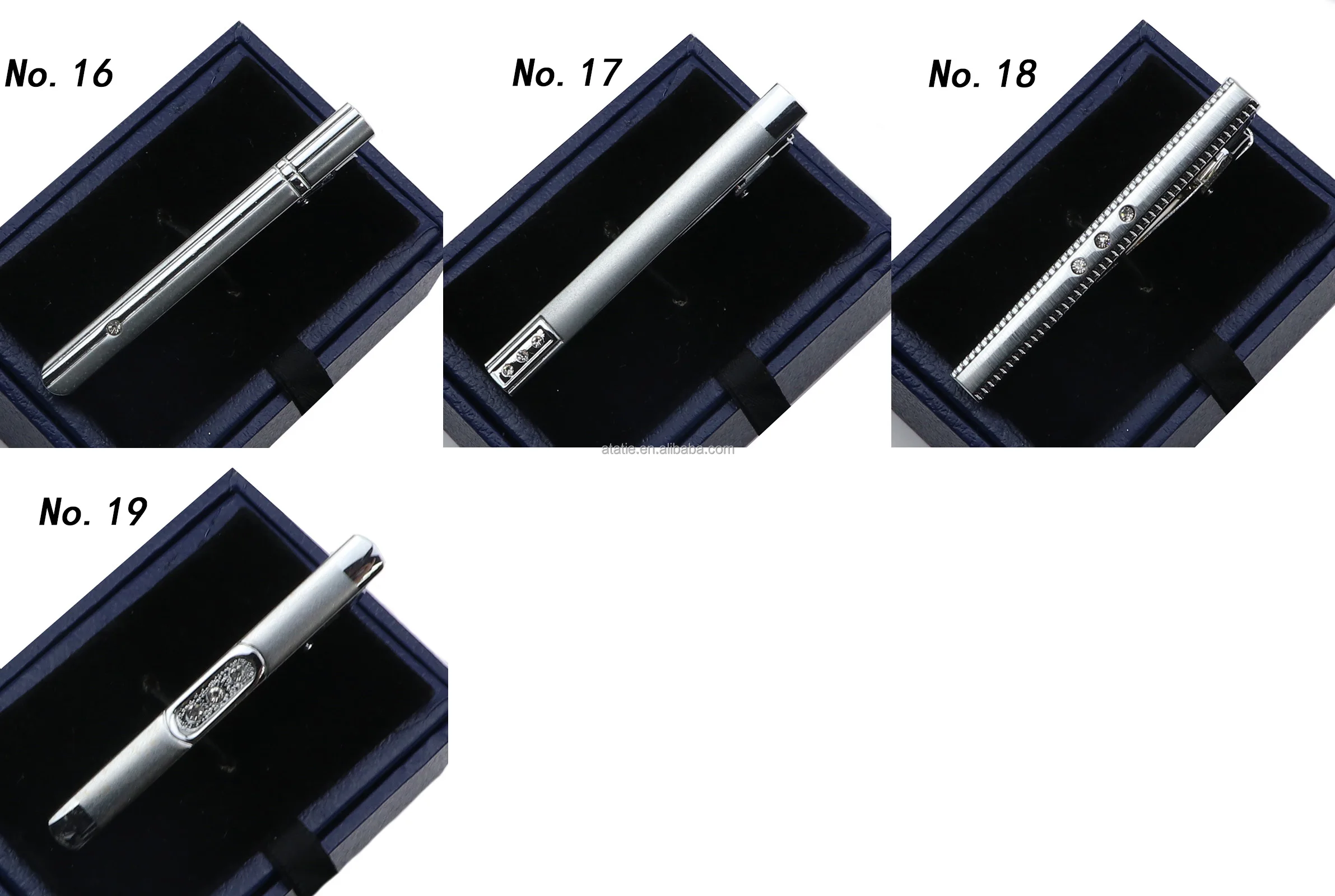 Must Buy Tie Clip Classic Trendy Men Sliver Crystal Jewel Metal Male Business Banquet Bar Necktie Clips Clasp Accessories Gift